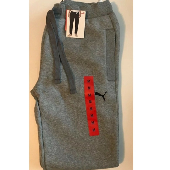 PUMA Mens Fleece Pants Gray - Picture 5 of 5